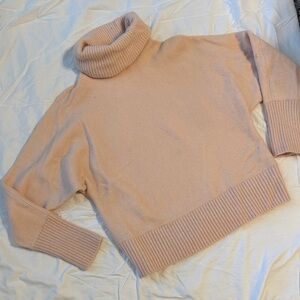 Banana Republic Soft Pink Turtleneck Sweater